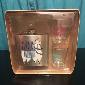 Flask and shot glass gift set